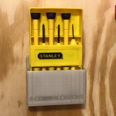 Stanley Screwdriver Set Wall Mount 3D Printer Model