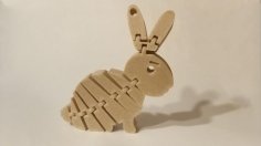 Flexi Rabbit Keychain 3D Printer Model