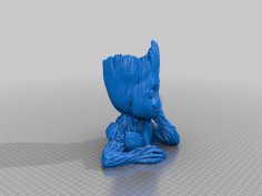 Groot Planter (Less Supports, Cleaner Print, Drain Hole) 3D Printer Model