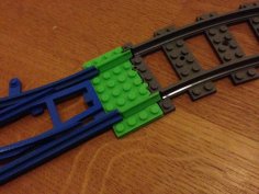 Lego Track Adapter (blue / Gray-area To 9V / RC / Power Functions Area Tracks) 3D Printer Model