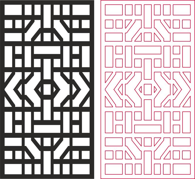 Fichier dxf de motif géométrique abstrait