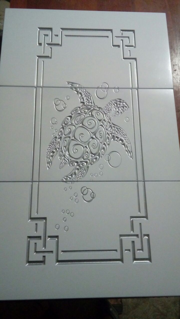 Cabinet Door Turtle Engraved DXF File