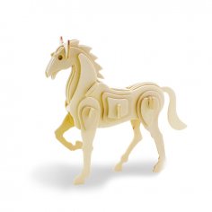Laser Cut Horse 3D Wooden Puzzle DWG File