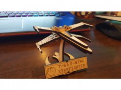 Laser Cut X-Wing Starfighter Free Vector