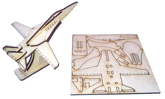 Laser Cut F-14 Fighter Jet Aircraft DXF File