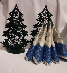 激光切割餐巾架圣诞树