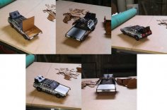 Lasergeschnittenes DeLorean-Zeitmaschine-Zurück-in-das-Zukunft-Auto