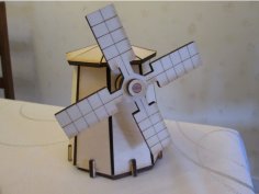 Laser Cut Windmill Template Free Vector