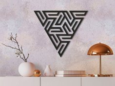 Laser Cut Abstract Triangle Wall Decor SVG File
