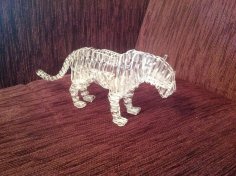 Laser Cut Panther 3D Puzzle Acrylic DXF File