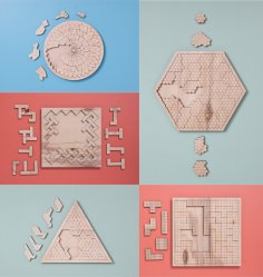 Laser Cut Wooden Puzzles 6mm Free Vector