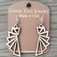 Laser Cut Exclusive Modern Earrings Design Free Vector