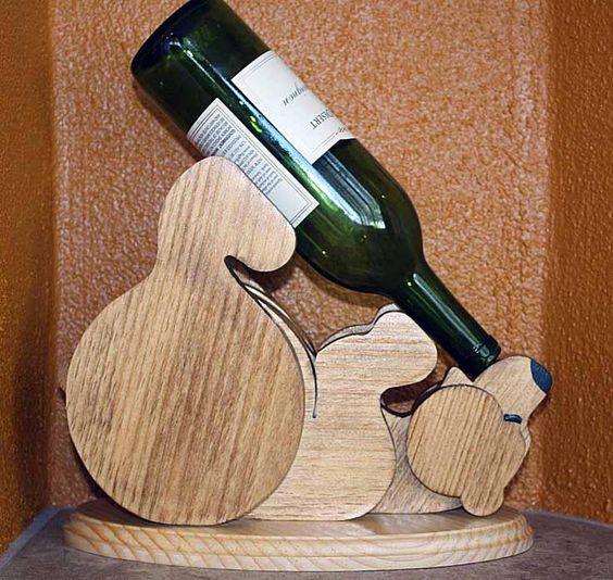 Suporte para garrafa de vinho em formato de urso