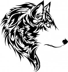 Wolf-Schablone
