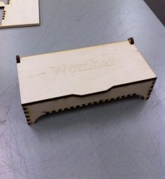 Лазерная резка деревянной копилки с шаблоном крышки