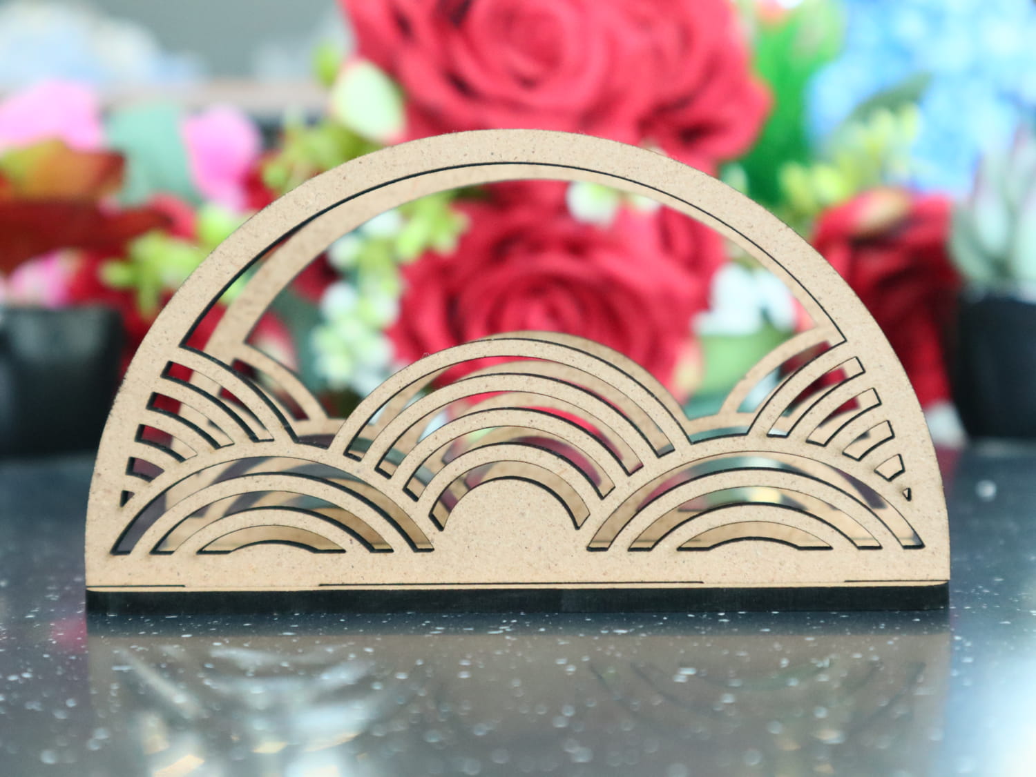 Laser Cut Fancy Napkin Holder Table Decor Free Vector