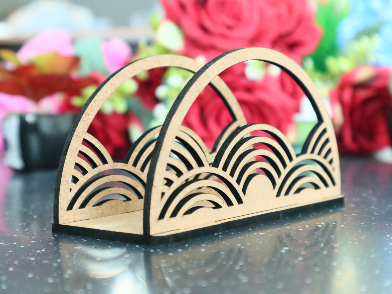 Laser Cut Fancy Napkin Holder Table Decor Free Vector