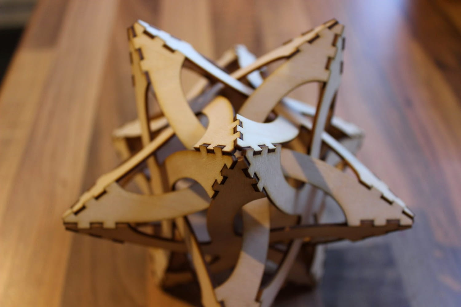 Laser Cut Stellated Icosahedron Puzzle SVG File