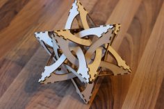 Laser Cut Stellated Icosahedron Puzzle SVG File