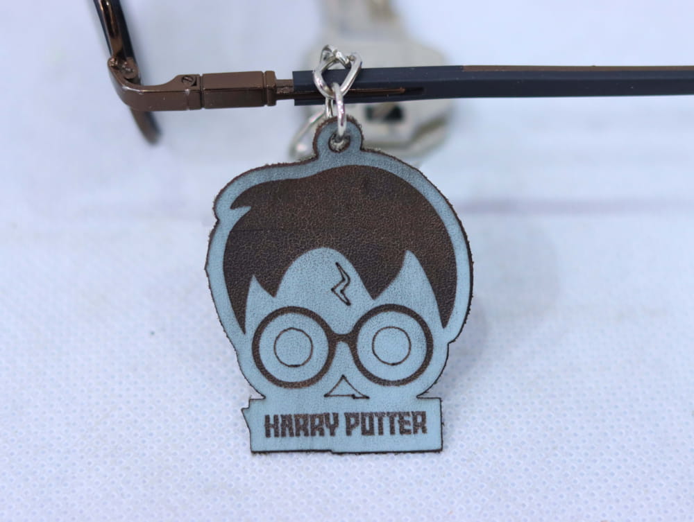 Laser Cut Harry Potter Leather Keychain Free Vector