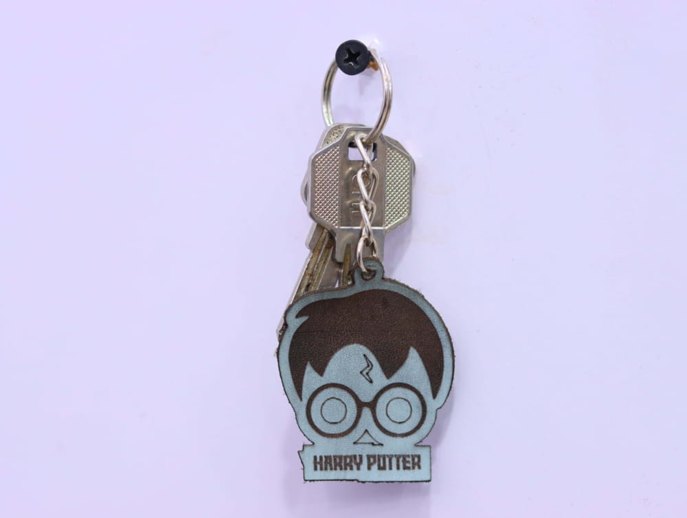 Laser Cut Harry Potter Leather Keychain Free Vector