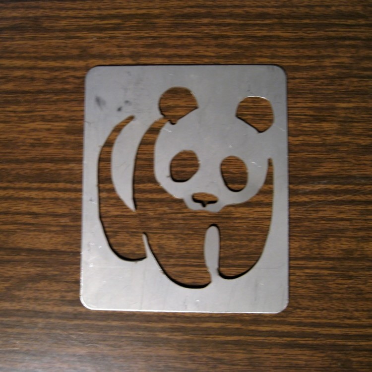 Panda WWF découpé au laser