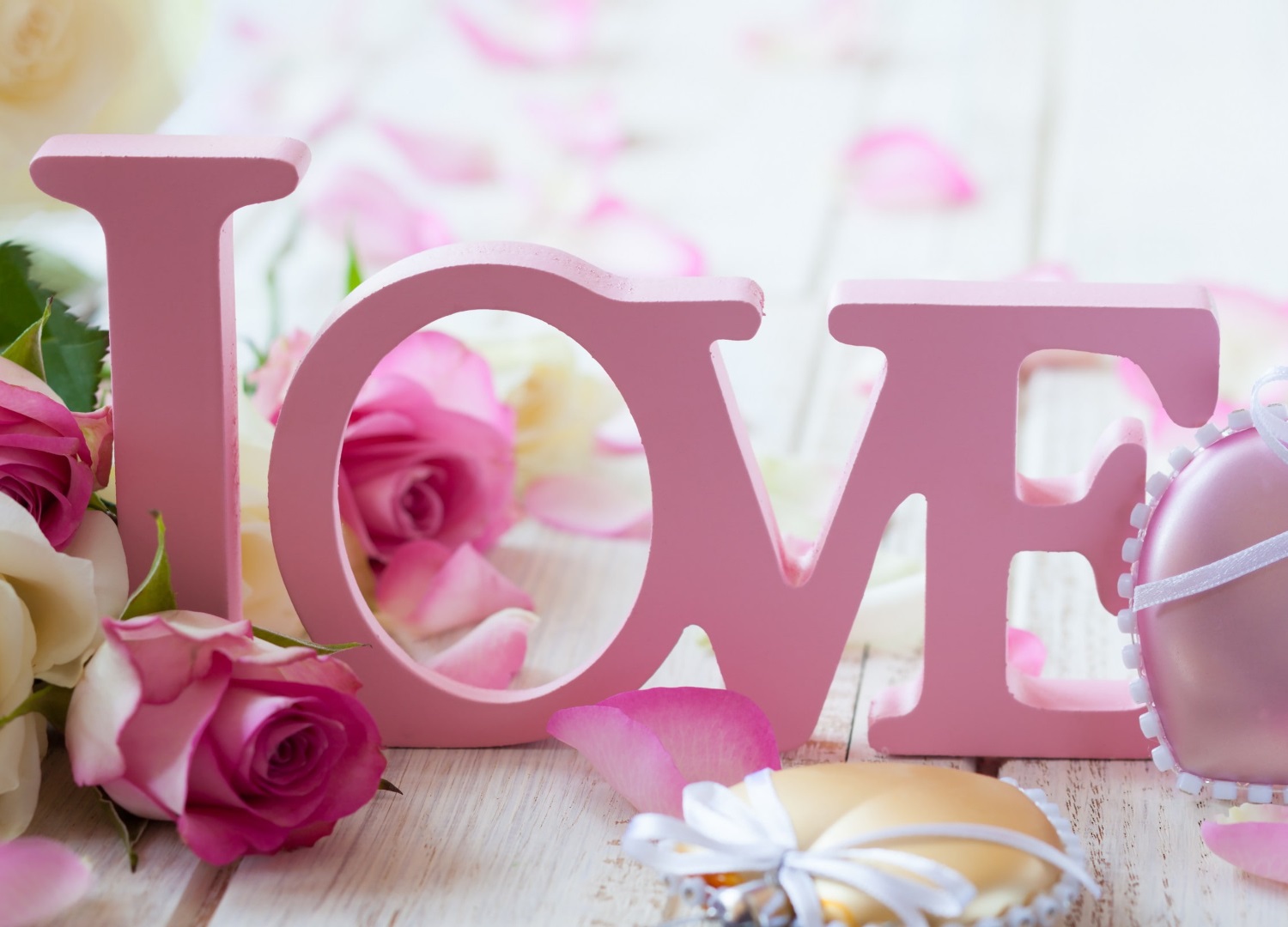 Laser Cut Valentine’s Day Concept Love Decor Letters Free Vector