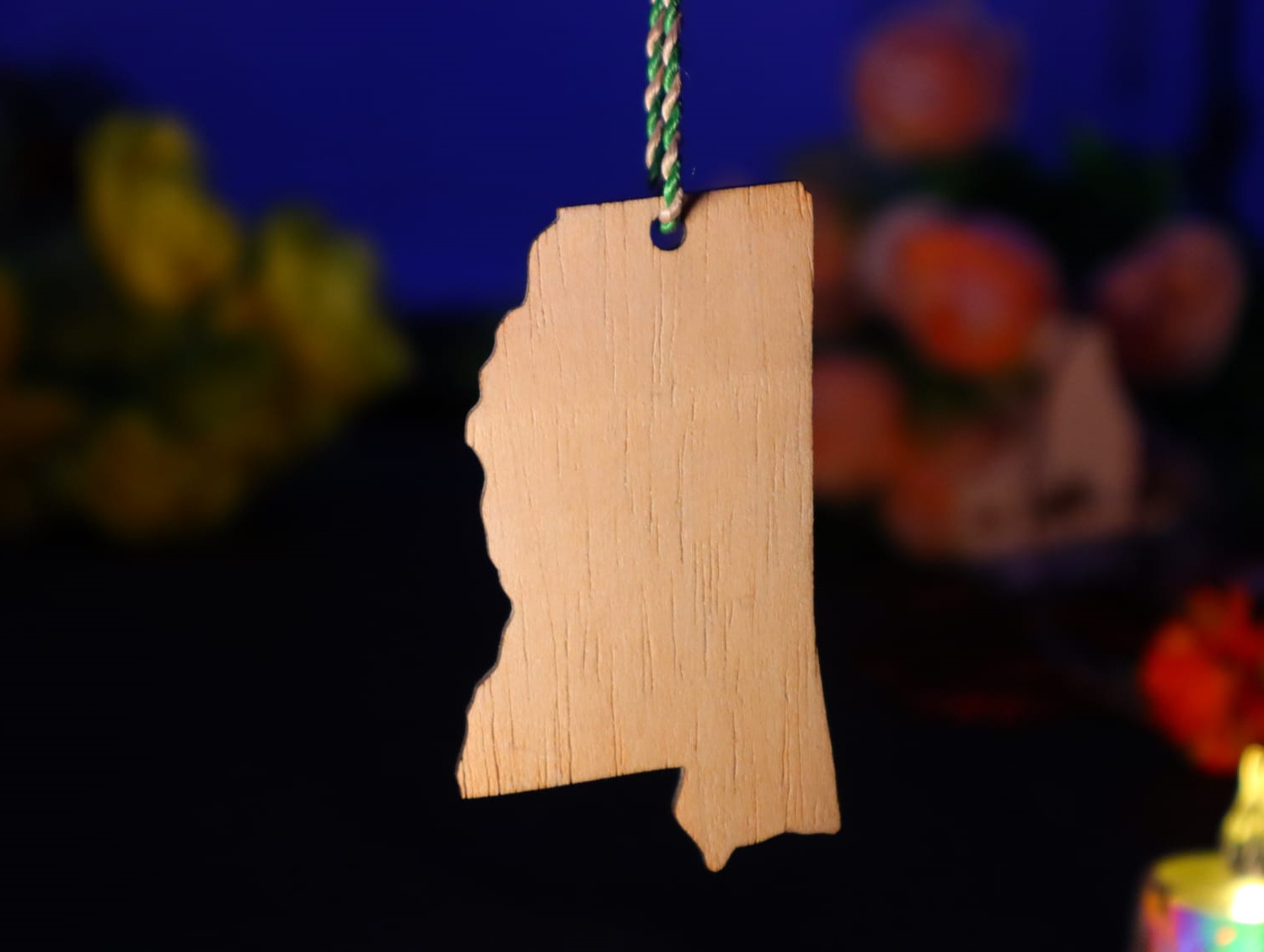 Laser Cut Mississippi Christmas Ornament Unfinished Shape Craft Free Vector