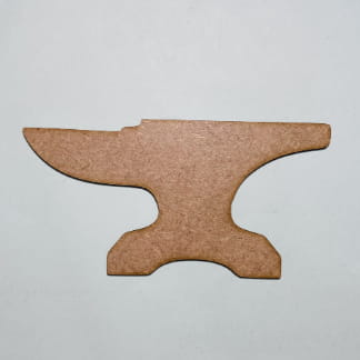 Laser Cut Unfinished Anvil Shape Wood Cutout Free Vector