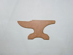 Laser Cut Unfinished Anvil Shape Wood Cutout Free Vector