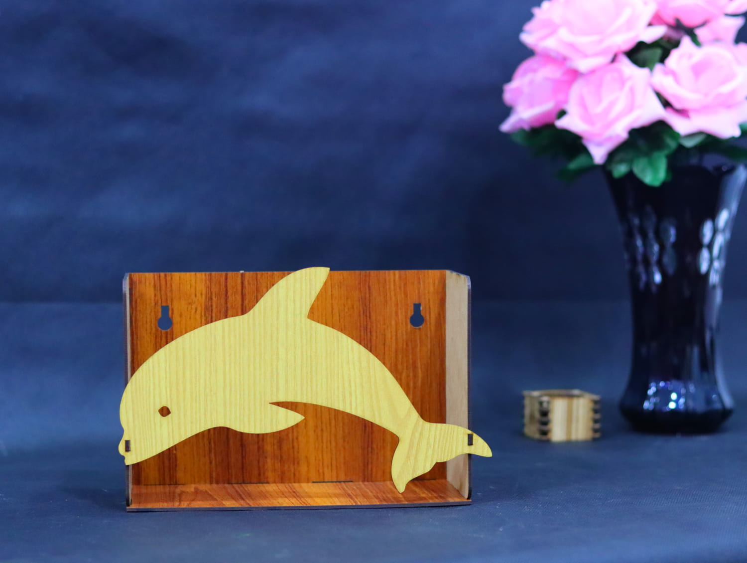 Laser Cut Dolphin Wall Shelf Free Vector