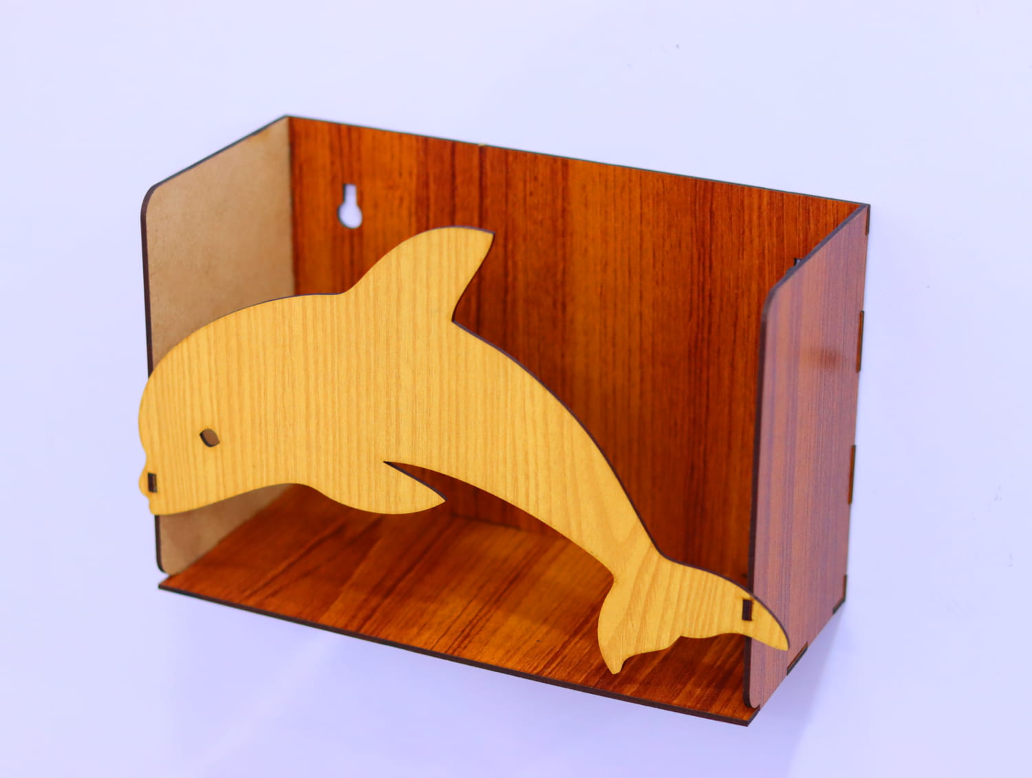 Laser Cut Dolphin Wall Shelf Free Vector