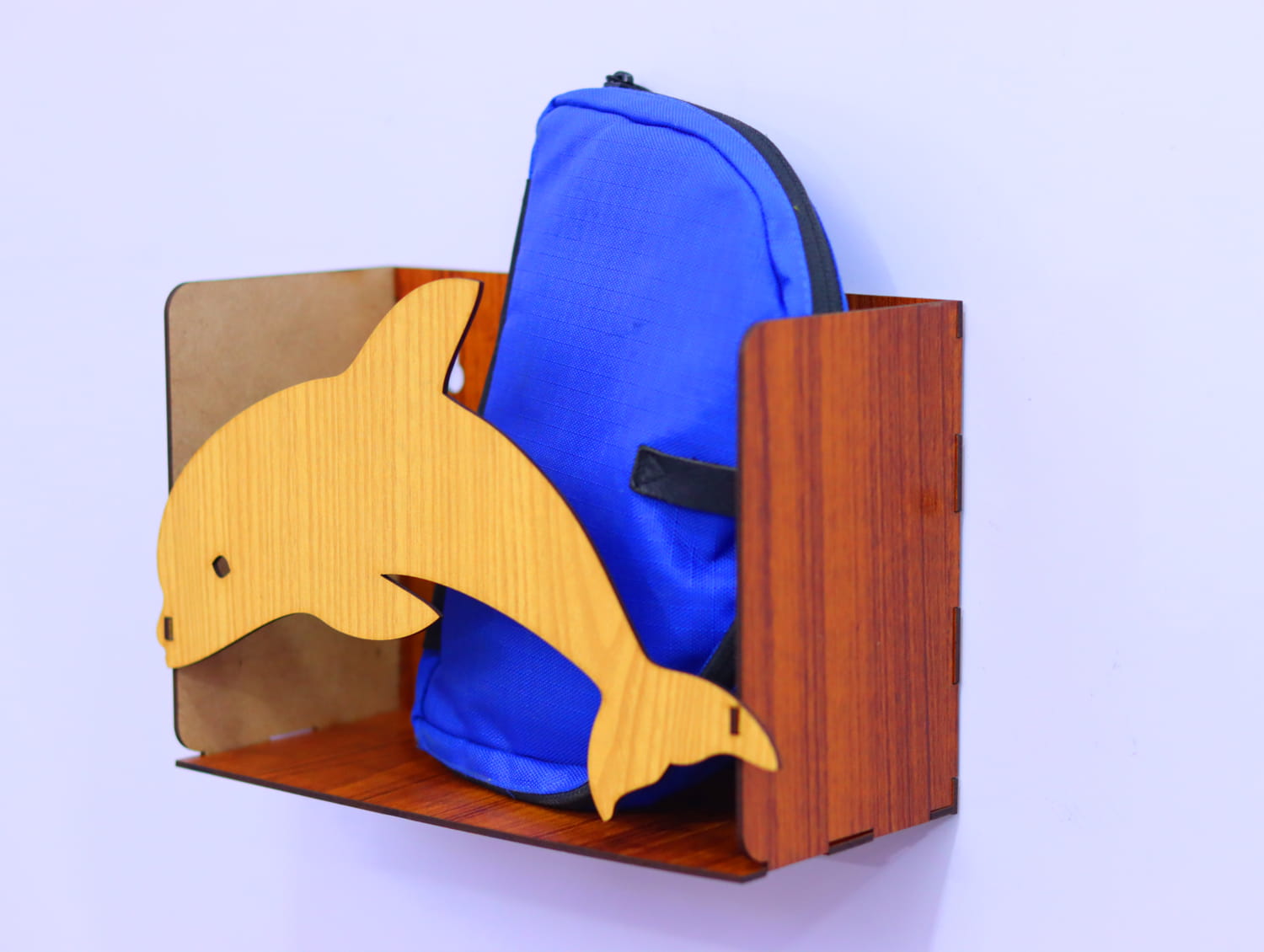 Laser Cut Dolphin Wall Shelf Free Vector