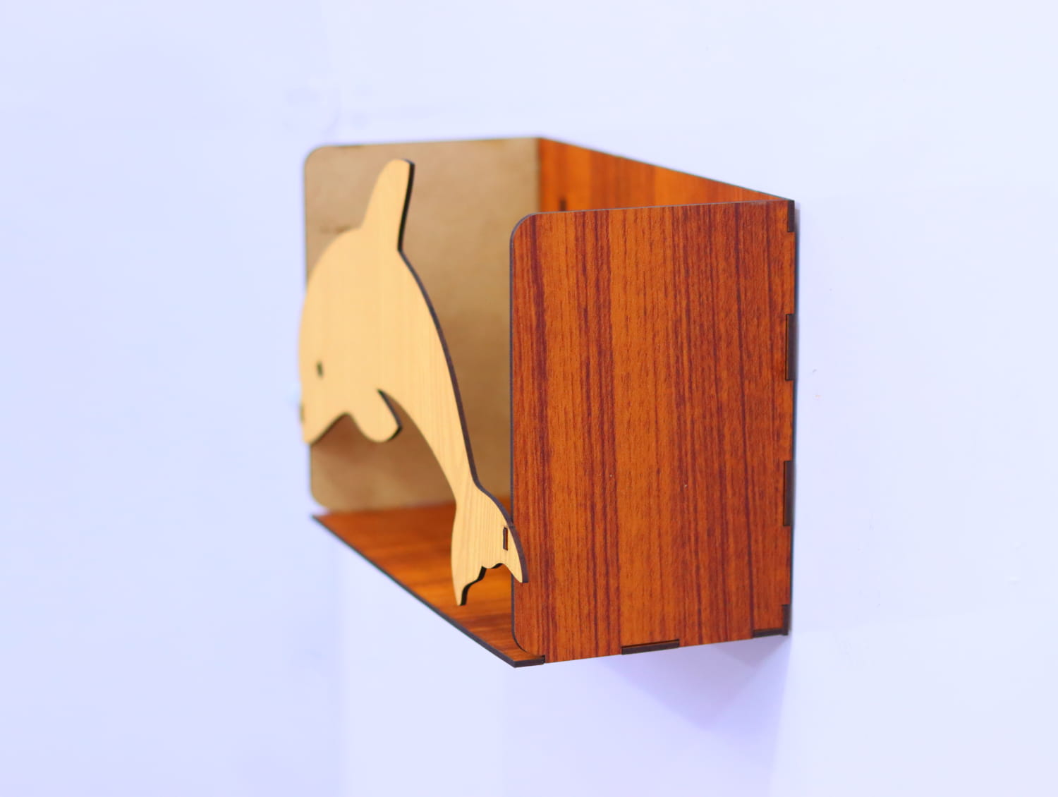 Laser Cut Dolphin Wall Shelf Free Vector