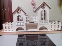 بيت الشاي مع جسر