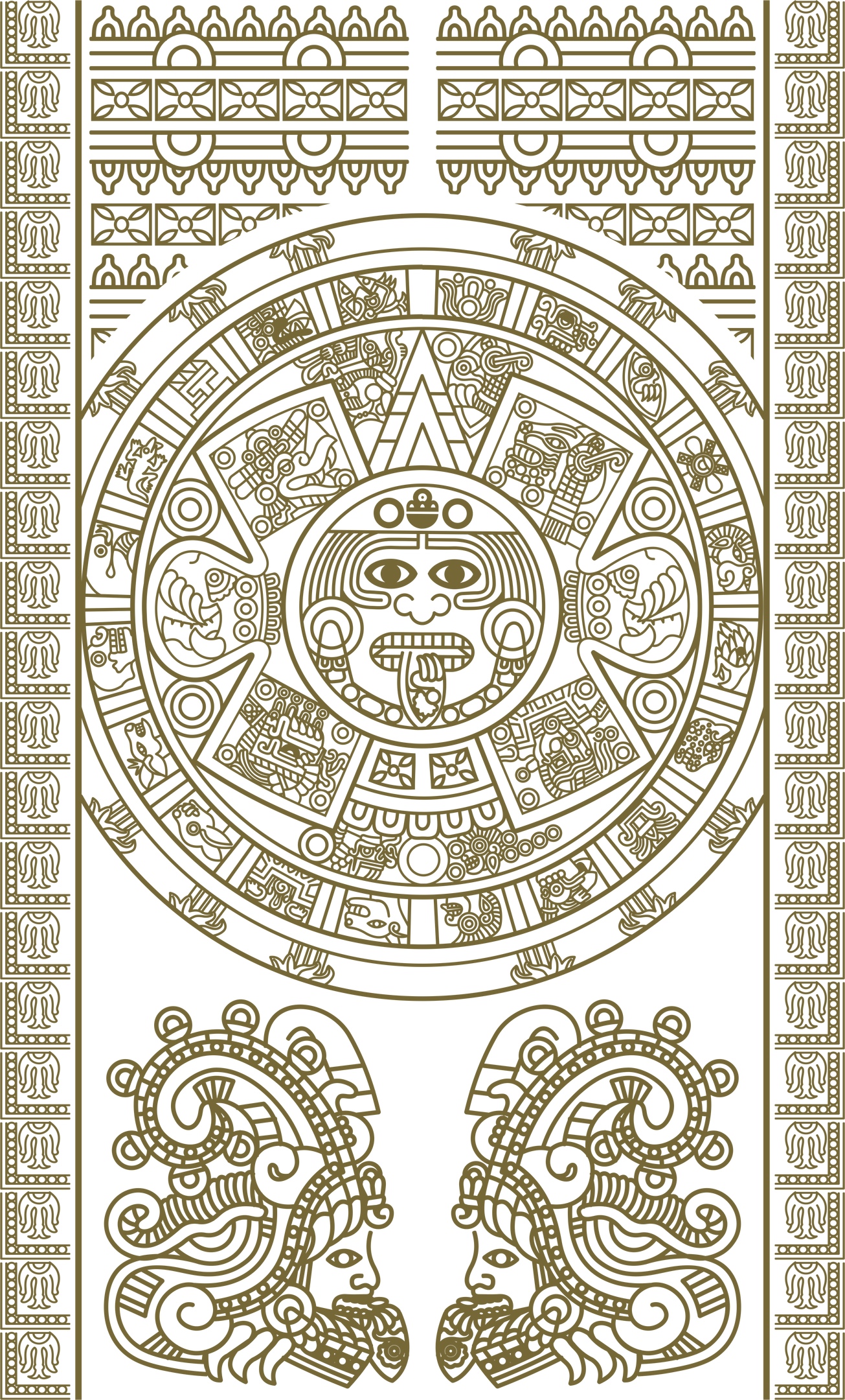 Vettore del totem Maya