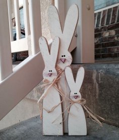 激光切割站立兔子装饰