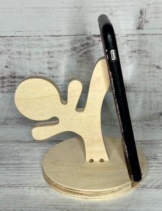 Laser Cut Karate Cell Phone Stand Free Vector