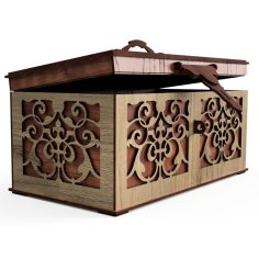 Laser Cut Rustic Storage Chest SVG File