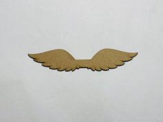 Laser Cut Angel Wings Wood Shape For Craft Free Vector