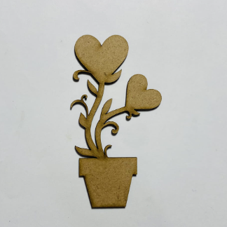 Laser Cut Unfinished Wood Flower Pot Cutout Free Vector