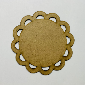 Laser Cut Scalloped Circle Ornament Free Vector