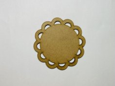 Laser Cut Scalloped Circle Ornament Free Vector
