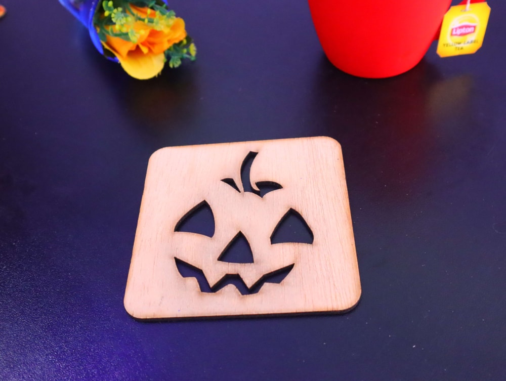 Laser Cut Halloween Coaster DXF File