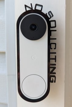 Laser Cut No Soliciting Nest Doorbell Surround SVG File