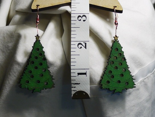 Laser Cut Christmas Tree Earrings SVG File