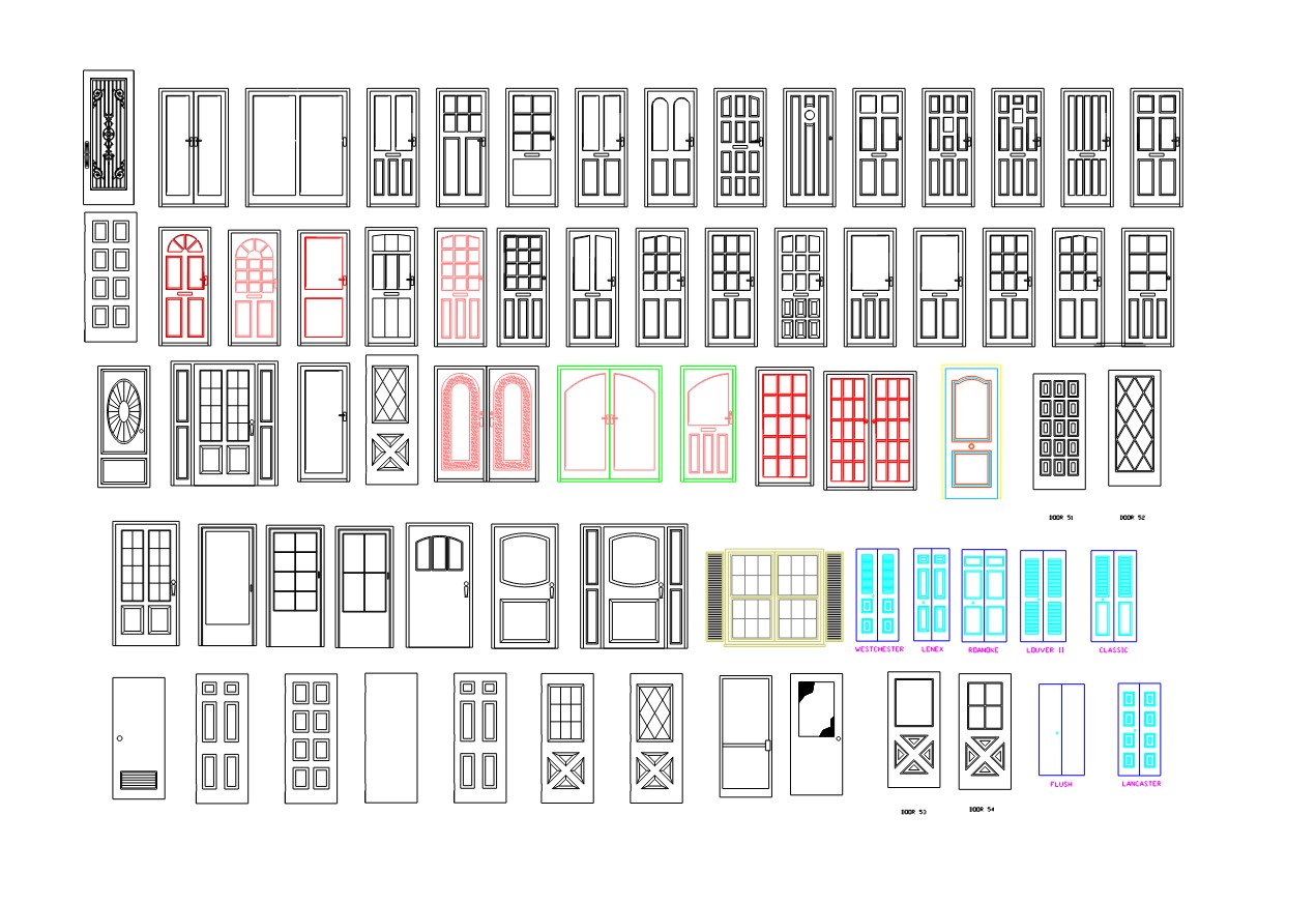 Door Designs DXF File