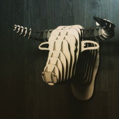Décoration murale casse-tête 3D tête de taureau