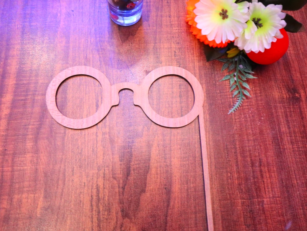 Laser Cut Party Wear Glasses Funny Glasses DXF File