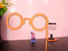 Laser Cut Party Wear Glasses Funny Glasses DXF File